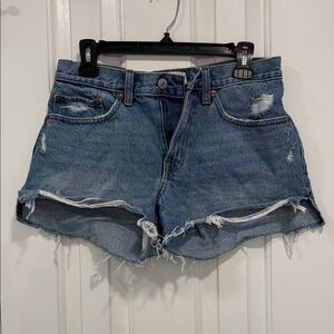 Abercrombie & Fitch The Boyfriend Short Mid Rise Jean Shorts